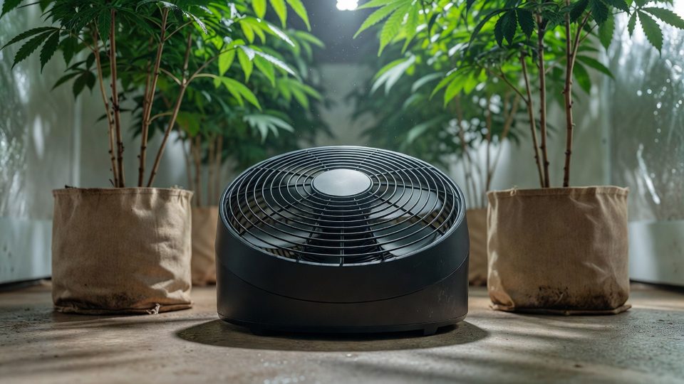 Under-canopy fan in situ