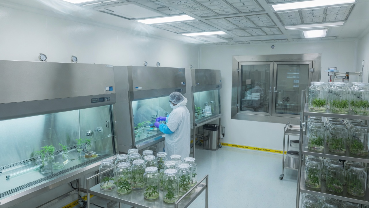 Medicinal cannabis tissue-culture transfer room