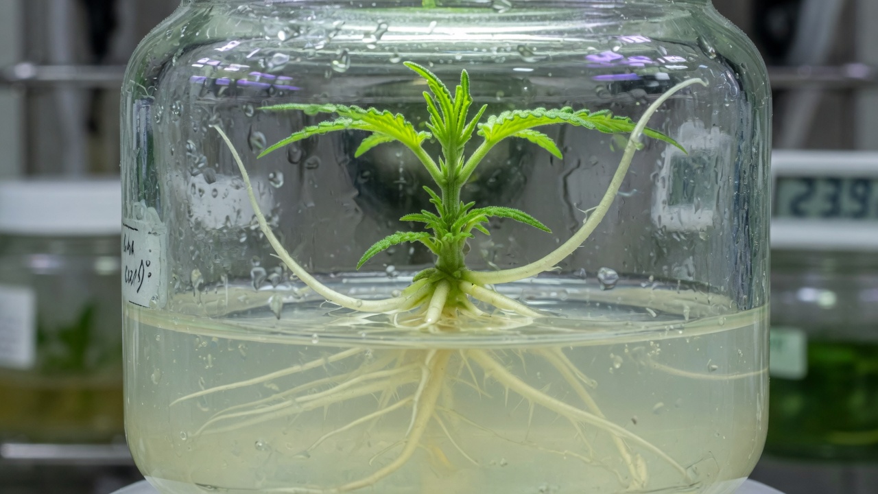 Tissue culture shoot rooting in agar